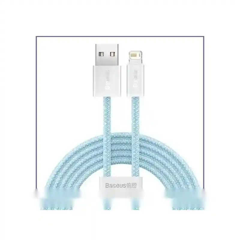 کابل شارژ لایتنینگ 1 متری بیسوس Baseus Dynamic Fast Charging Data Cable CALD000402 - آبی