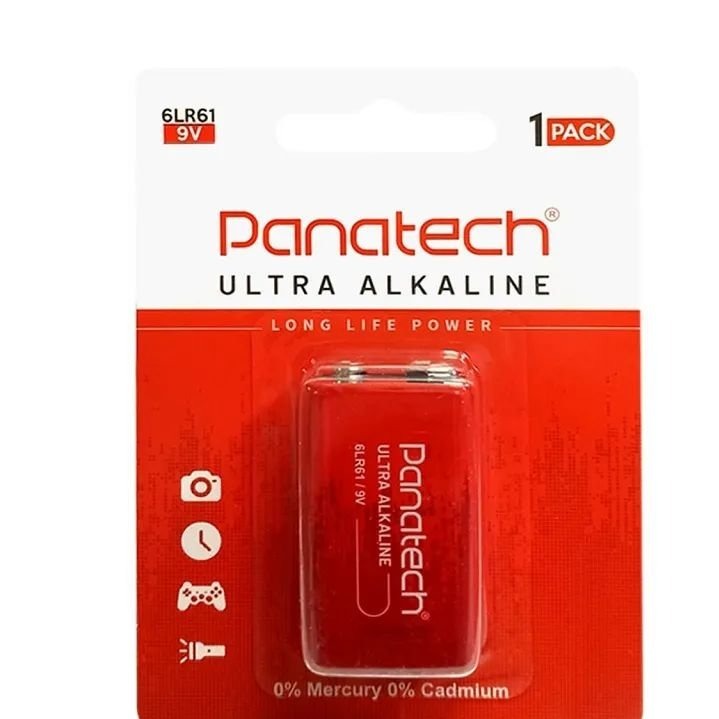 باتری کتابی 9 ولت آلکالاین اولترا پاناتک Panatechجدید