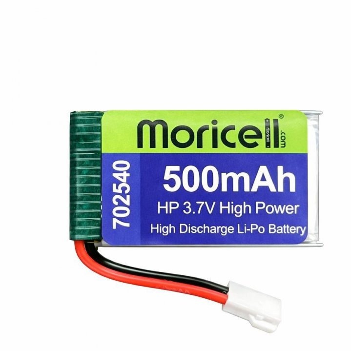 باتری لیتیوم پلیمر 3.7 ولت 500 میلی آمپر (702540) HP موریسل MORICELLجدید