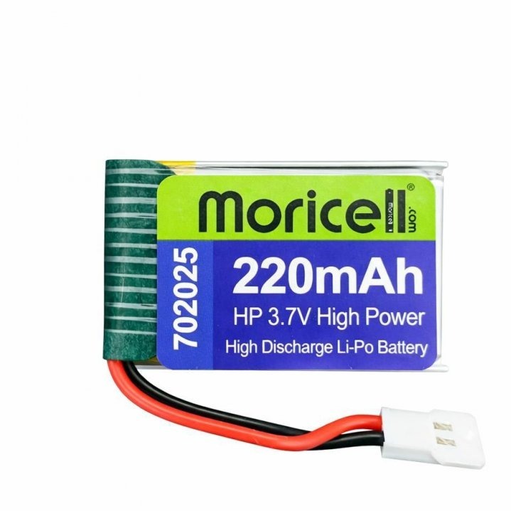 باتری لیتیوم پلیمر 3.7 ولت 220 میلی آمپر (702025) HP موریسل MORICELLجدید