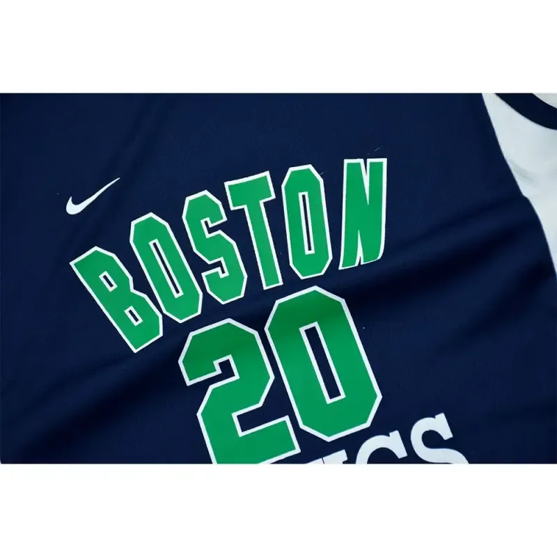 ست تاپ و شلوارک لش مردانه طرح BOSTON23 رنگ سرمه ای جنس فلامنت سوزنیجدید