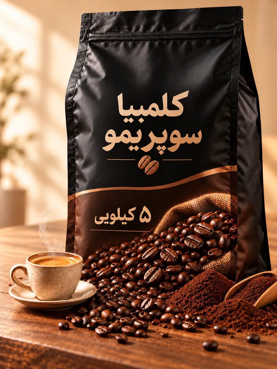 قهوه کلمبیا سوپریمو 5 کیلویی