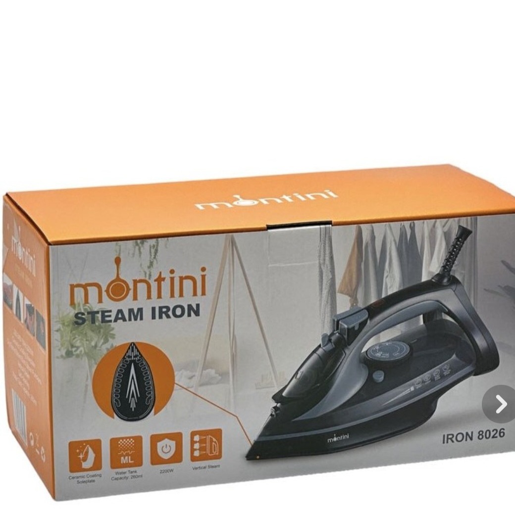 اتو بخار مونتینی مدل IRON8026 ظرفیت 260 میلیلیتر