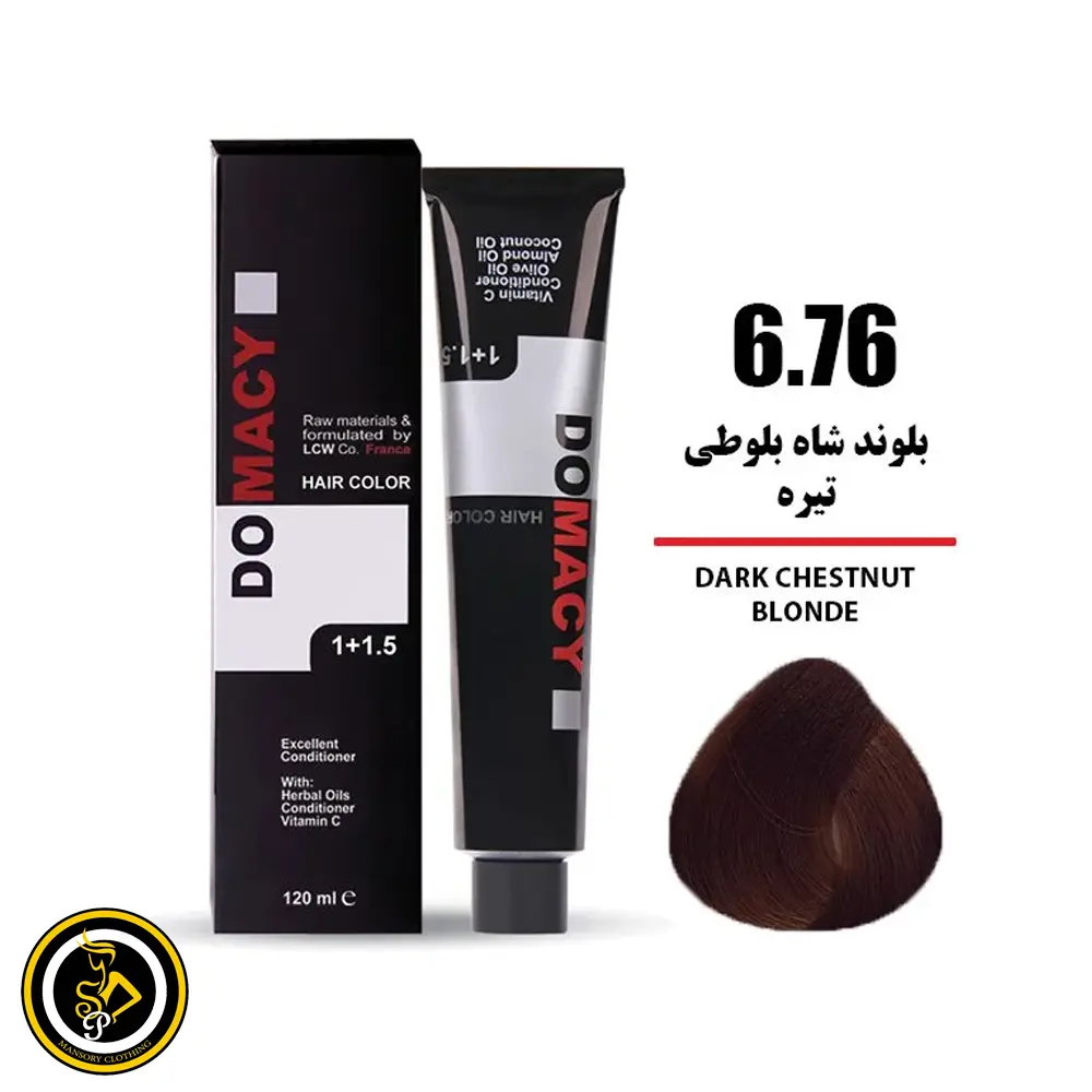 رنگ مو بلوند شاه بلوطی تیره دوماسی شماره 6.76