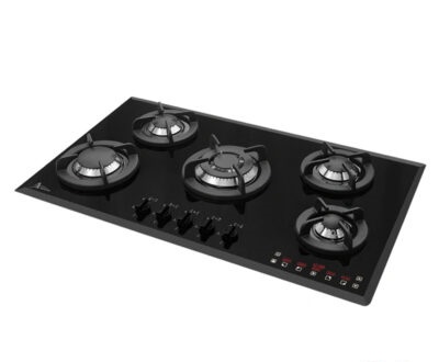 اجاق گاز شیشه ای اخوان 5 شعله تایمردار مدل V14T