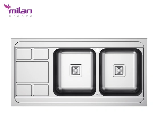 سینک ظرفشویی روکار مدل 5011 استیل میلان برنز (MILANBRONZE)