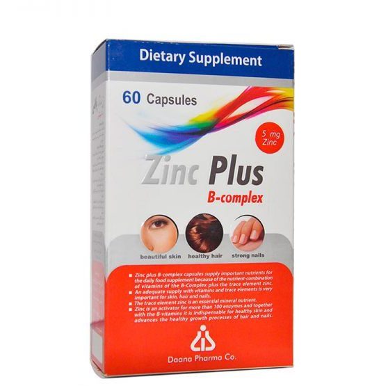 کپسول زینک پلاس ب کمپلکس 5mg دانا (60 عددی)