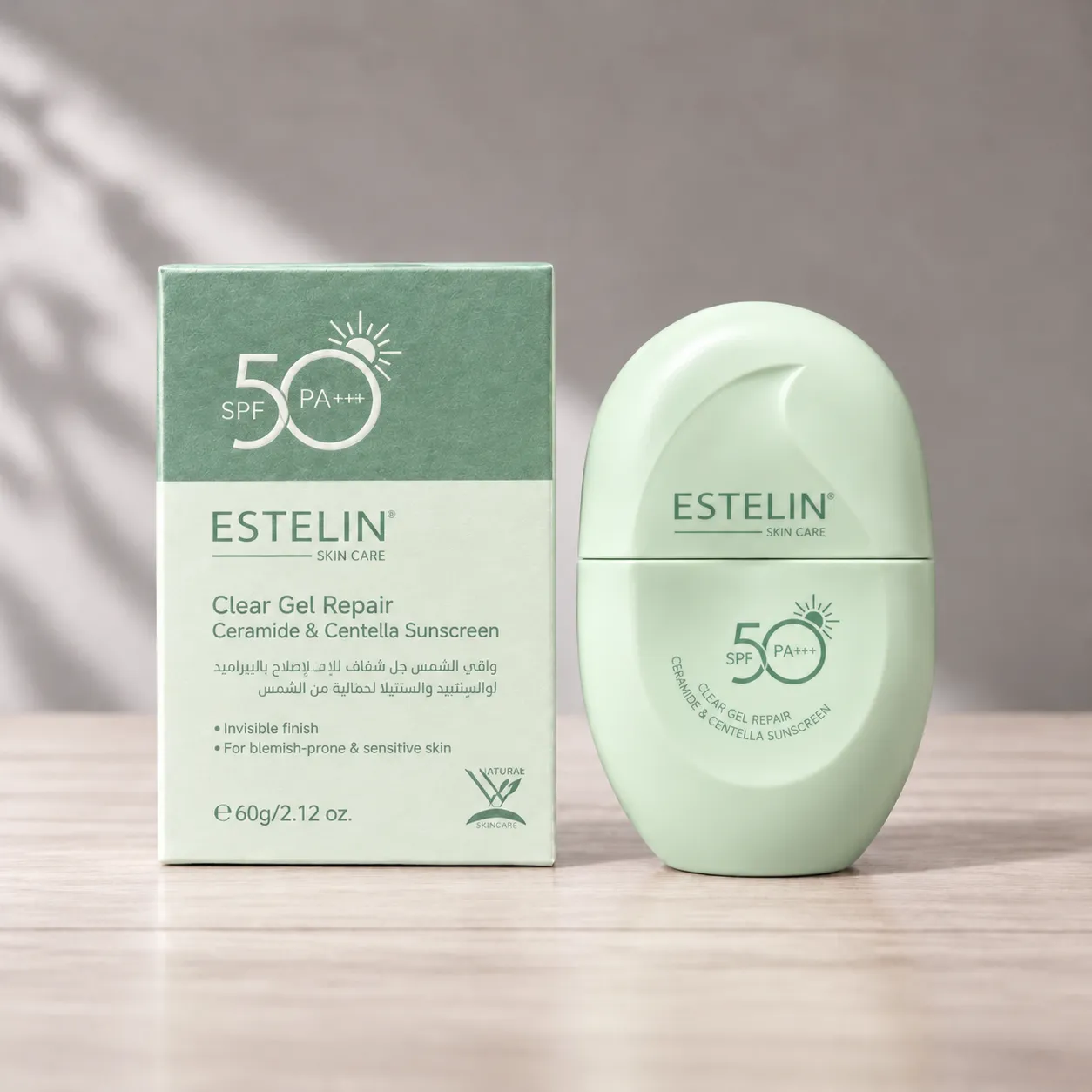 کرم ضد آفتاب ژلی ترمیم کننده سنتلا و سرامید استلین وزن 60 گرم SPF 50جدید