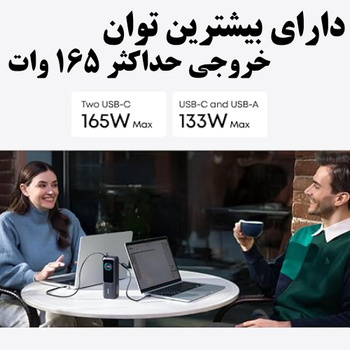 پاوربانک انکر زولو 165 وات (Anker Zolo Power Bank A1695 25000mAh)