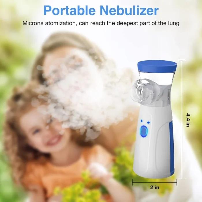 نبولایزر تنفسی مدل HH-W302 دستگاه بخور تنفسی مش Mesh نبولایزر خانگی و قابل حملجدید