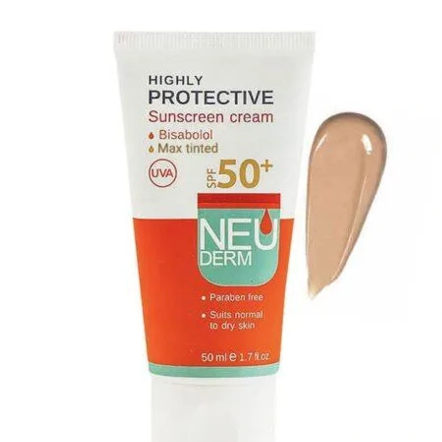 کرم ضد آفتاب نئودرم مدل پروتکتیو SPF50 رنگ بژ روشن حجم 50 میلی لیتر