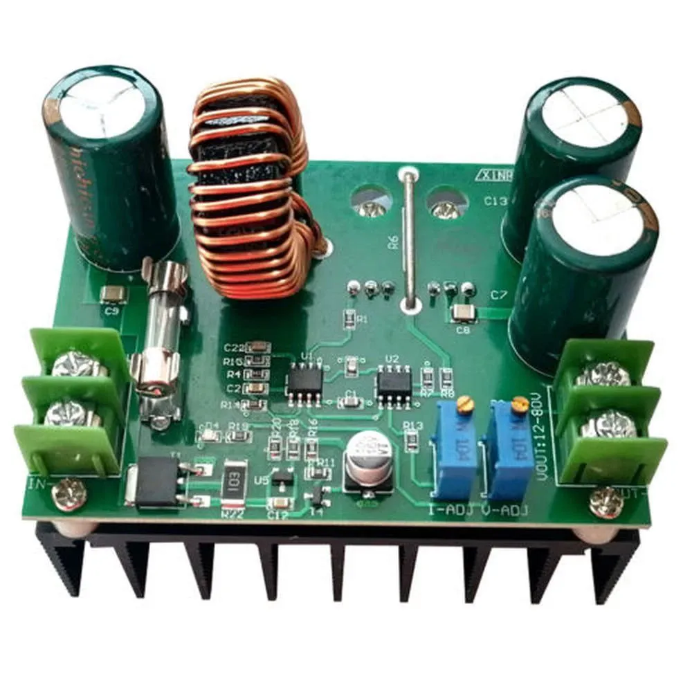 ماژول مبدل DC-DC افزاینده ولتاژ 600W 10A با امکان کنترل جریان خروجی مدل 1جدید