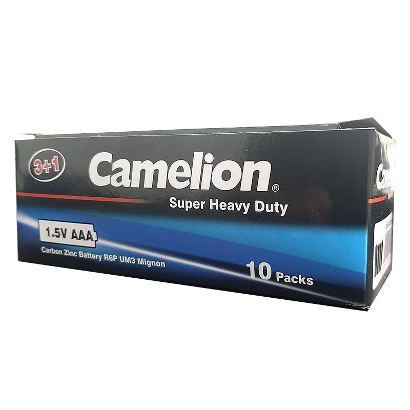 باتری نیم قلمی کملیون مدل Camelion Super Heavy Duty AAA بسته 4 عددی مدل 1جدید