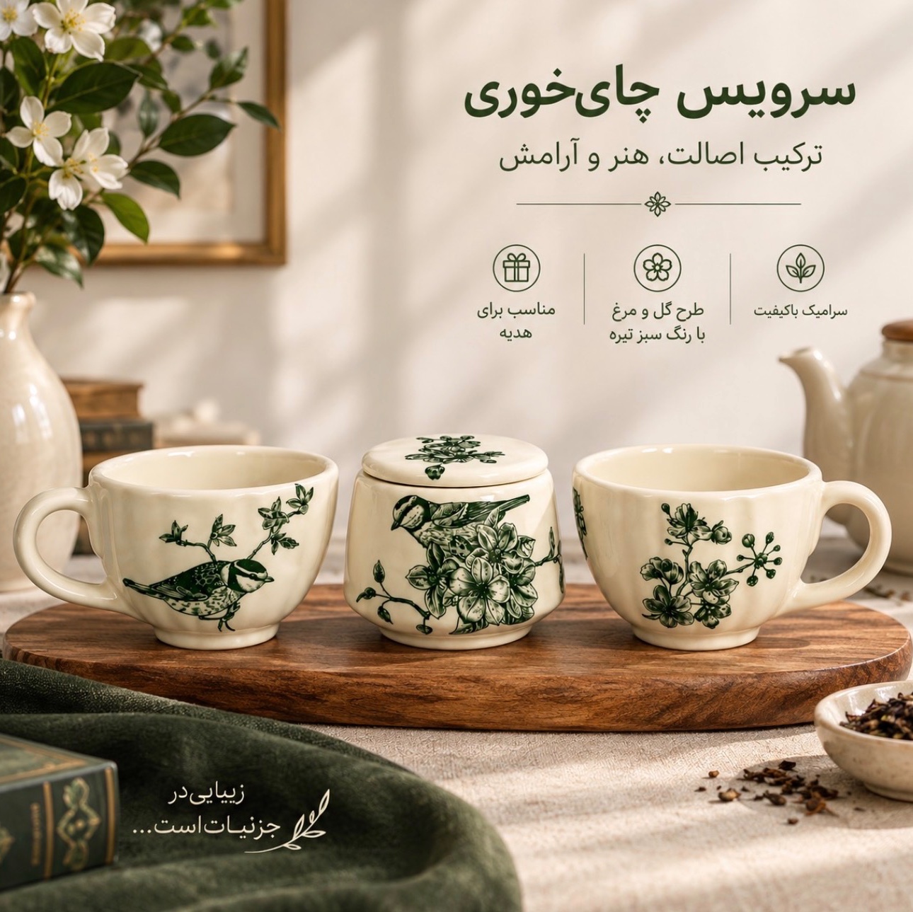 سرویس چای خوری لیا سبز