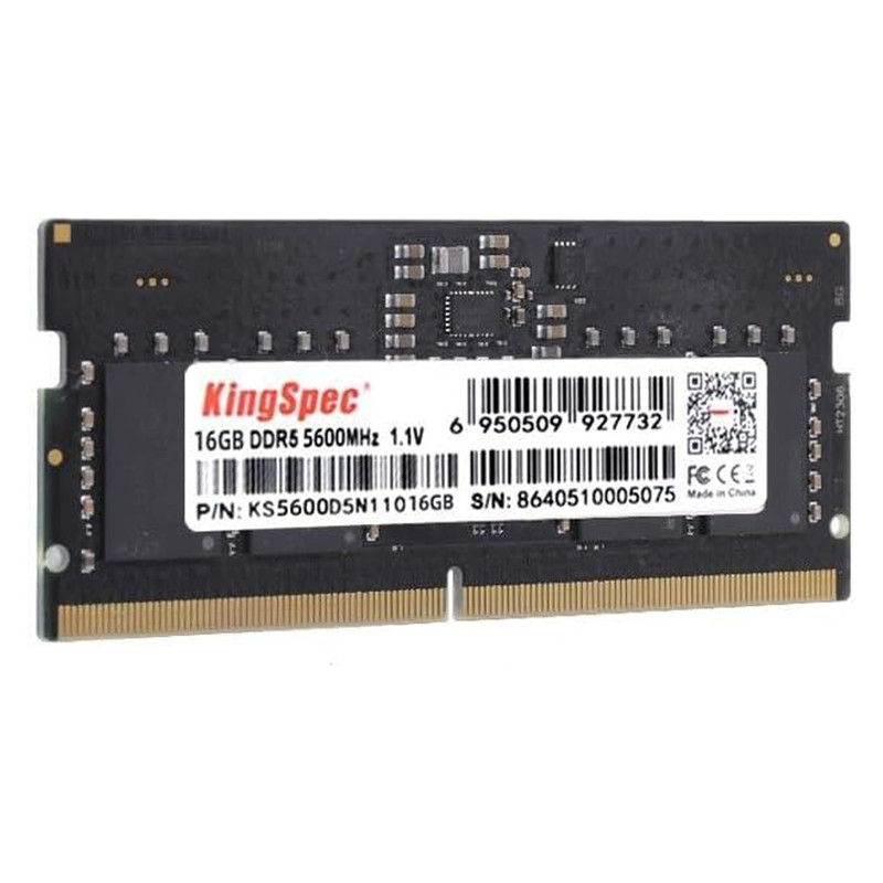 رم لپتاپ DDR5 ظرفیت 16 گیگابایت تک کاناله کینگ اسپک مدل B0H9FBN4R8، فرکانس 5600 مگاهرتز، تایمینگ CL40، نوع SO-DIMM، و...جدید