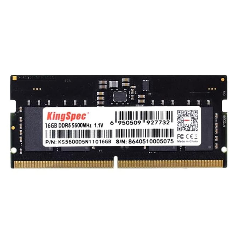 رم لپتاپ DDR5 ظرفیت 16 گیگابایت تک کاناله کینگ اسپک مدل B0H9FBN4R8، فرکانس 5600 مگاهرتز، تایمینگ CL40، نوع SO-DIMM، و...جدید