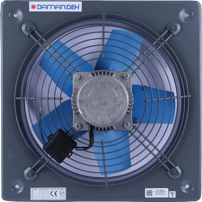 هواکش صنعتی فلزی دمنده VID-40D4S سایز 40 سانتی مترجدید