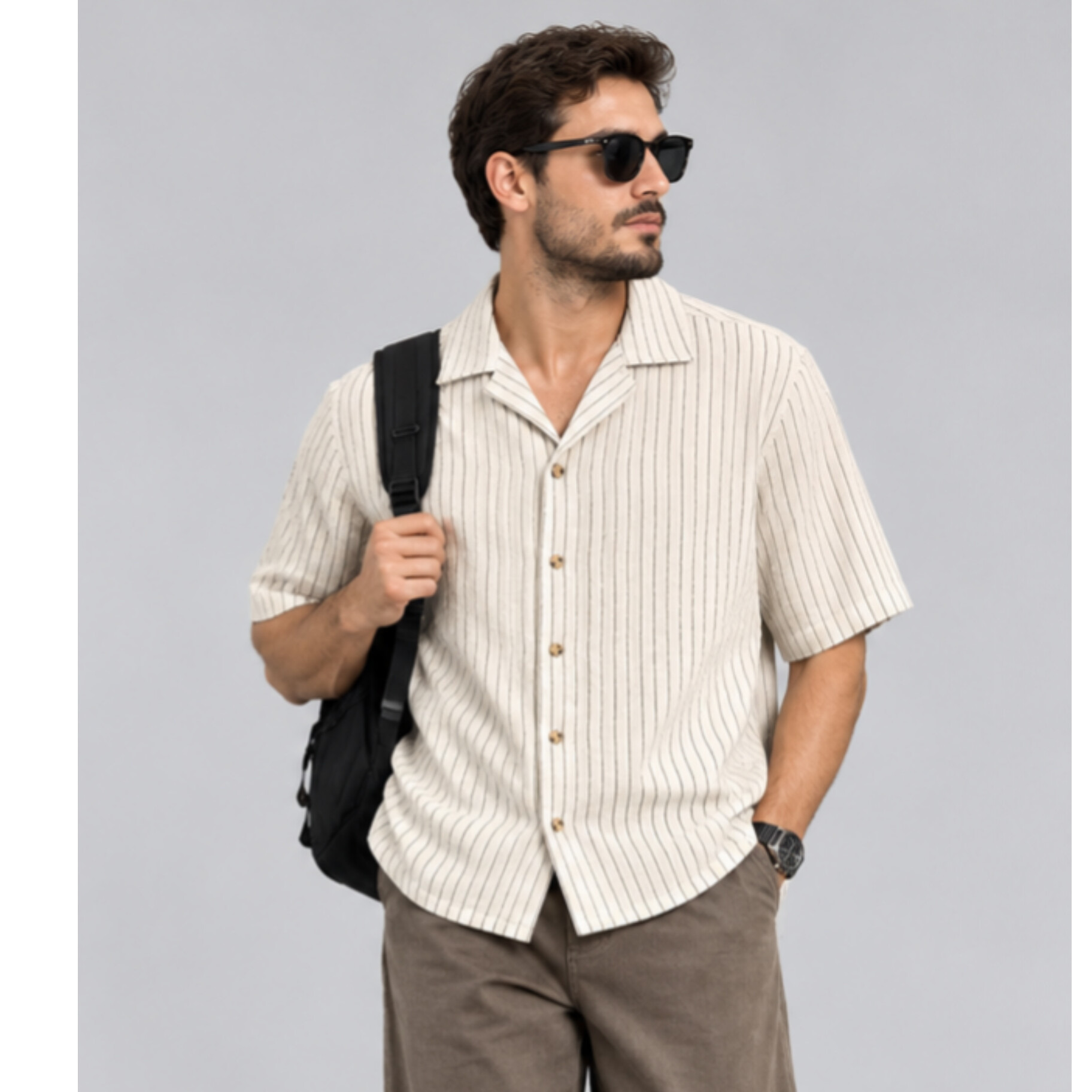 پیراهن آستین کوتاه لنین اورجینال برند PRIMARK 