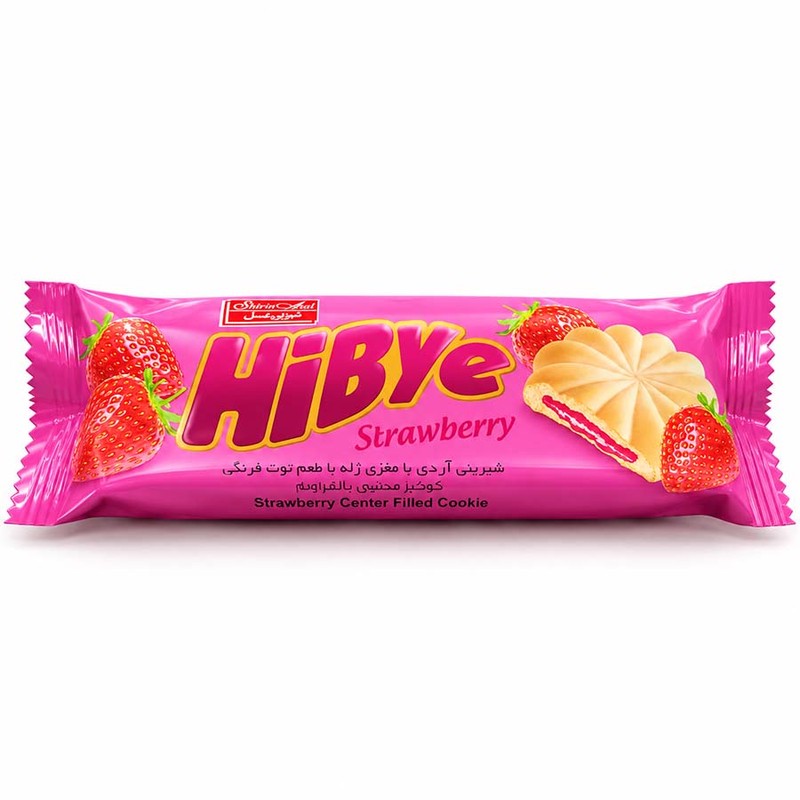 بیسکویت توت فرنگی شیرین عسل - 100 گرم بسته 20 عددی