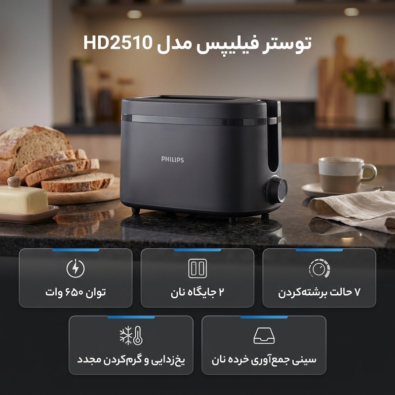 توستر فیلیپس مدل HD2510جدید