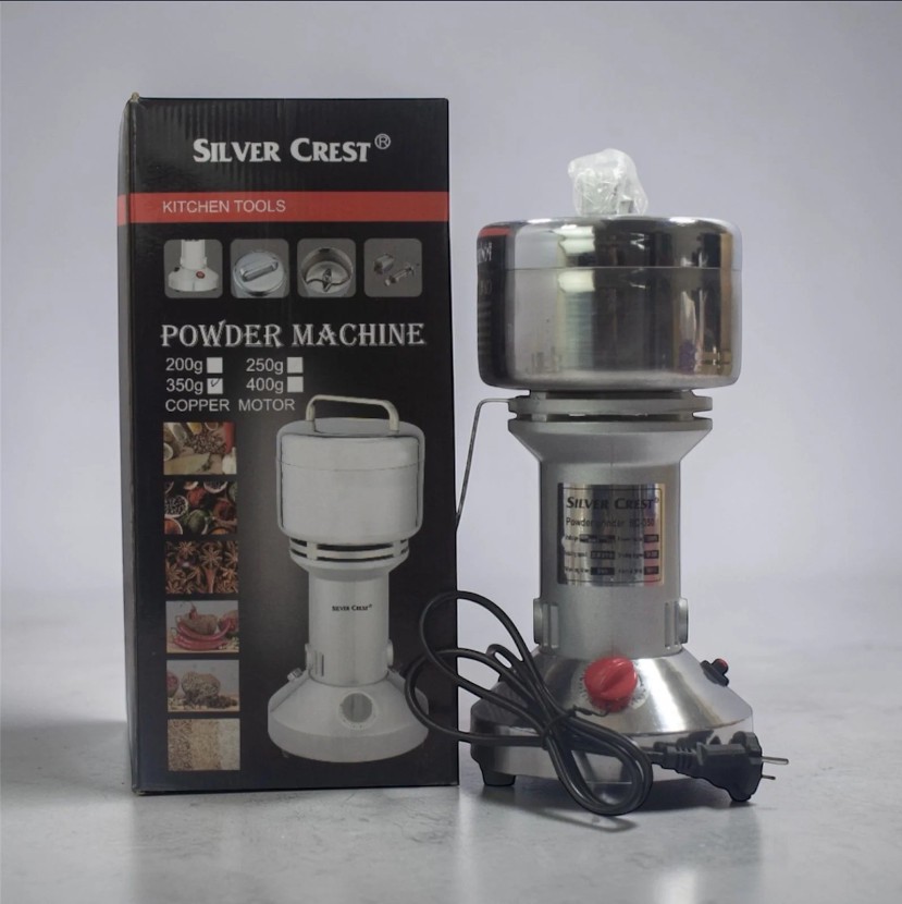 آسیاب پودر کن Silver SC-350G Crest (همراه با لوازم یدکی تیغه و فیوز و برس)