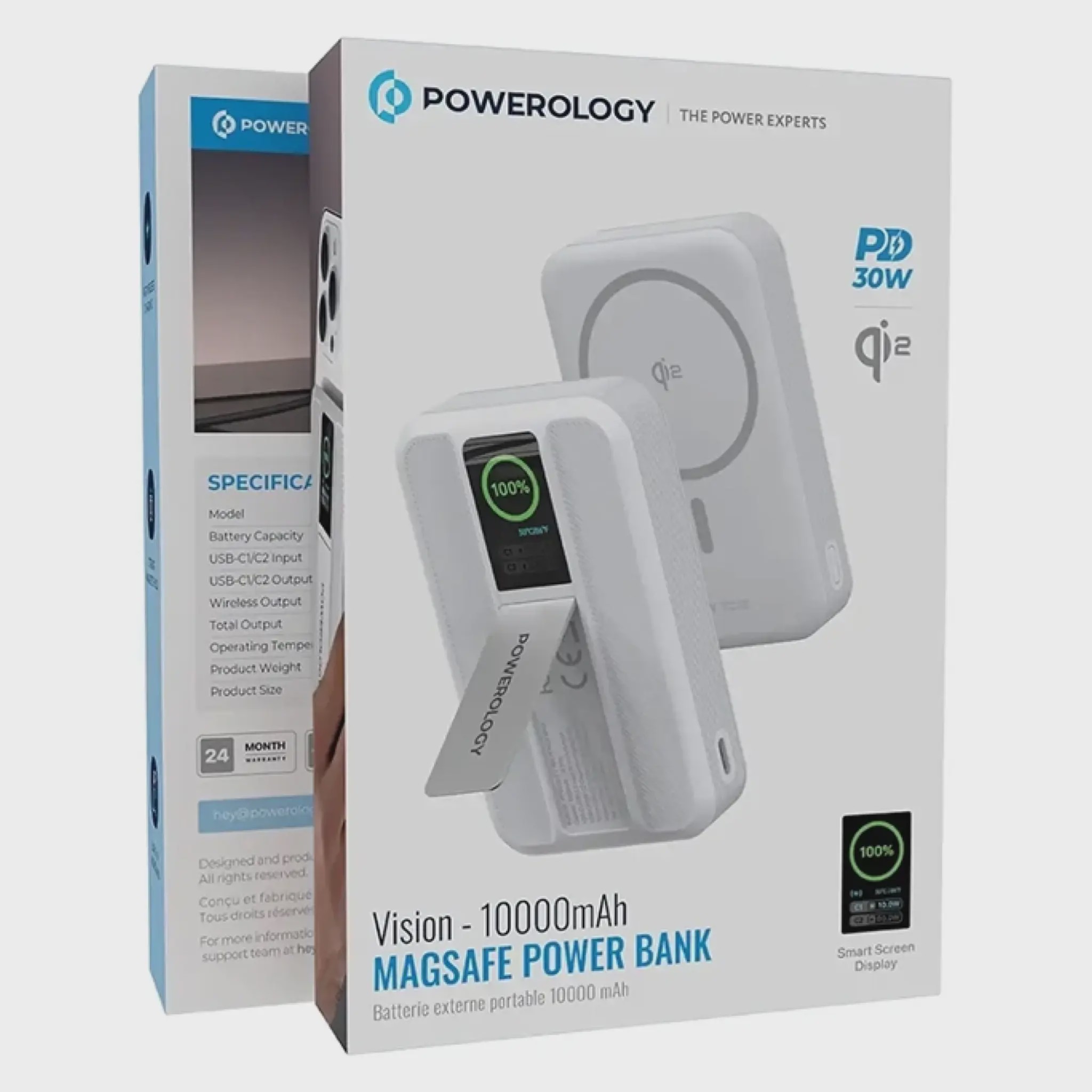 پاور بانک پاورولوژی استند شو Powerology Vision-10000MAH Magsafe Power Bank (GN693)جدید