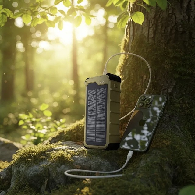 پاور بانک پاورولوژی Powerology Solara 10000mAh Solar Power Bank (GN1043)جدید