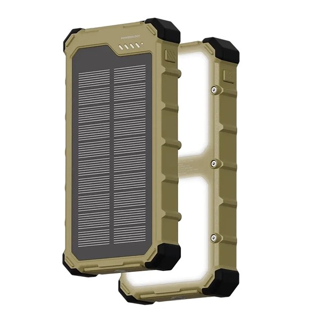 پاور بانک پاورولوژی Powerology Solara 10000mAh Solar Power Bank (GN1043)جدید