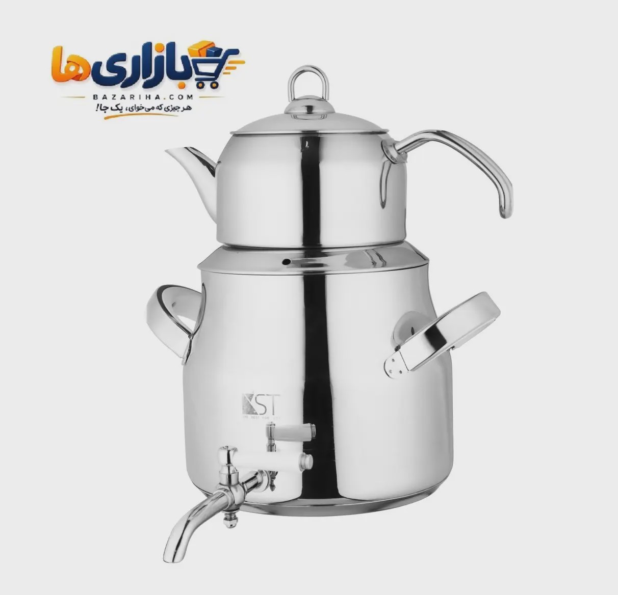 کتری و قوری 6 لیتر استیل KST کد 4060C ارسال رایگان