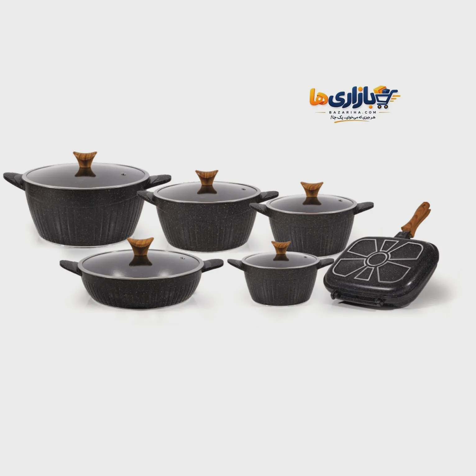 سرویس قابلمه 12 پارچه گرانیتی KST مدل 9410 ارسال رایگان