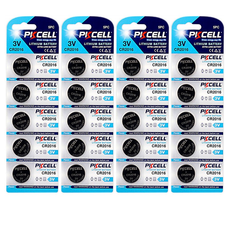 باتری سکه ای پیکی سل مدل CR2016 3V Lithium Manganese بسته 20 عددی