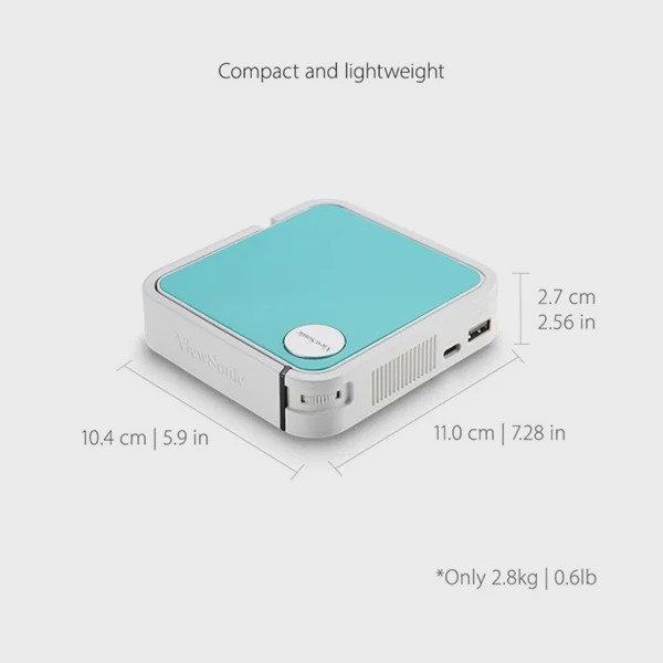 ویدئو پروژکتور جیبی و هوشمند ویوسونیک مدل ViewSonic M1 mini Plus (VS18107) با اسپیکر JBL و باتری داخلیجدید