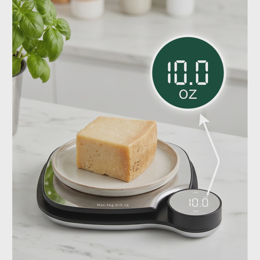 ترازو آشپزخانه دیجیتال Green Lion مدل Digital Kitchen Scale ظرفیت 5 کیلوگرم، قابلیت Tare و نمایشگر بزرگجدید