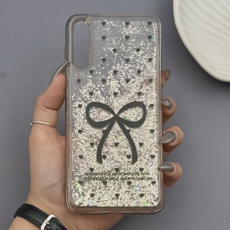 قاب گوشی Galaxy A30S - A50S - A50 سامسونگ اکلیلی شفاف لاکچری محافظ لنزدار طرح پاپیون کد E28-1003403