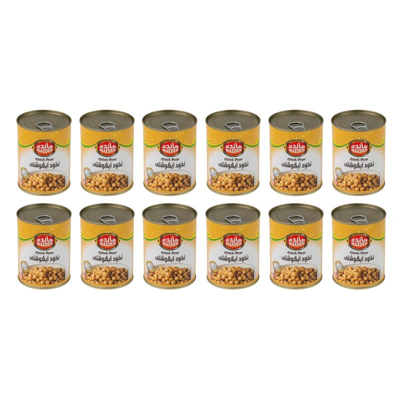 کنسرو نخود آبگوشتی مائده - 380 گرم مجموعه 12 عددی