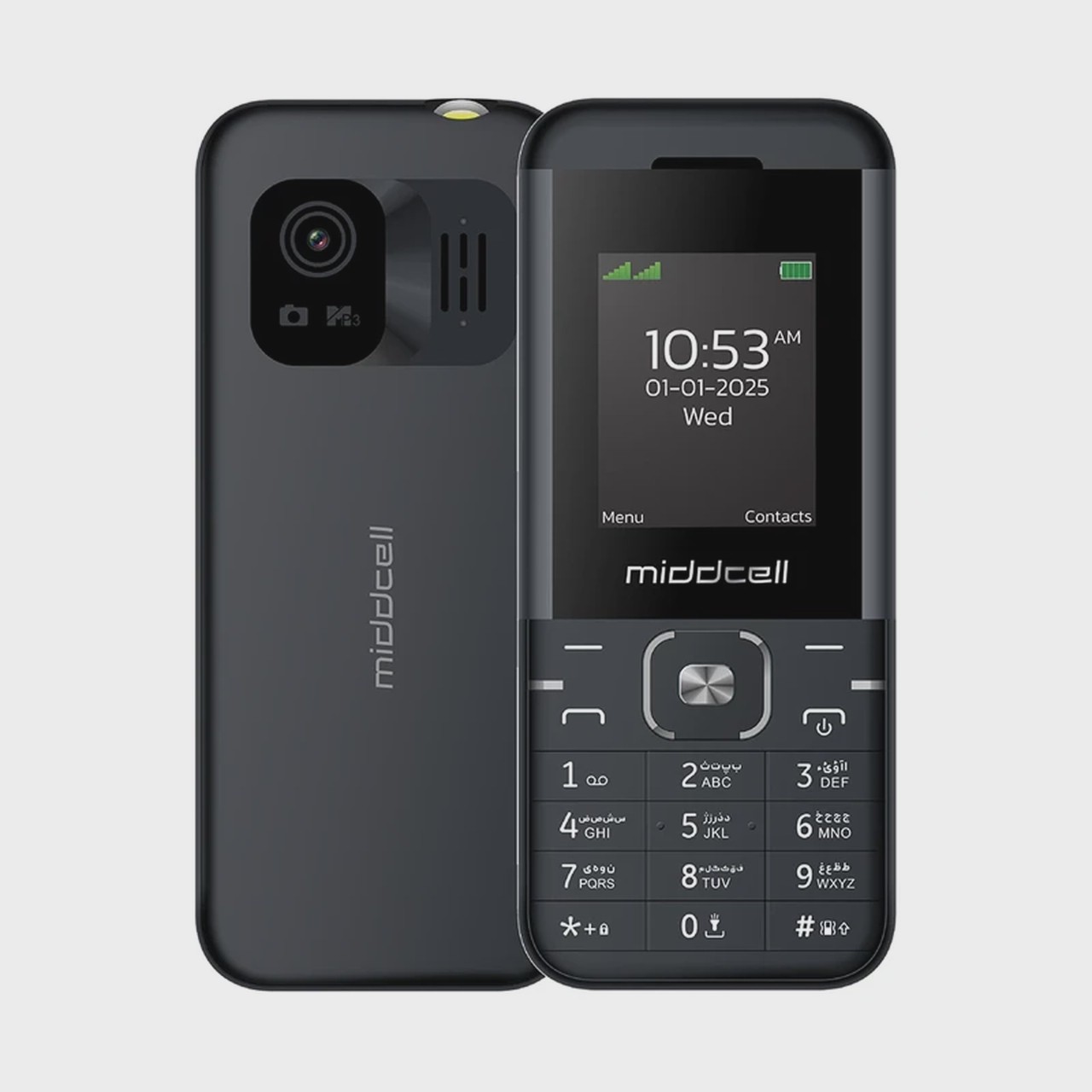 گوشی موبایل Middcell مدل M5310 - مشکی خاکستری آوانور - پس کرایهجدید