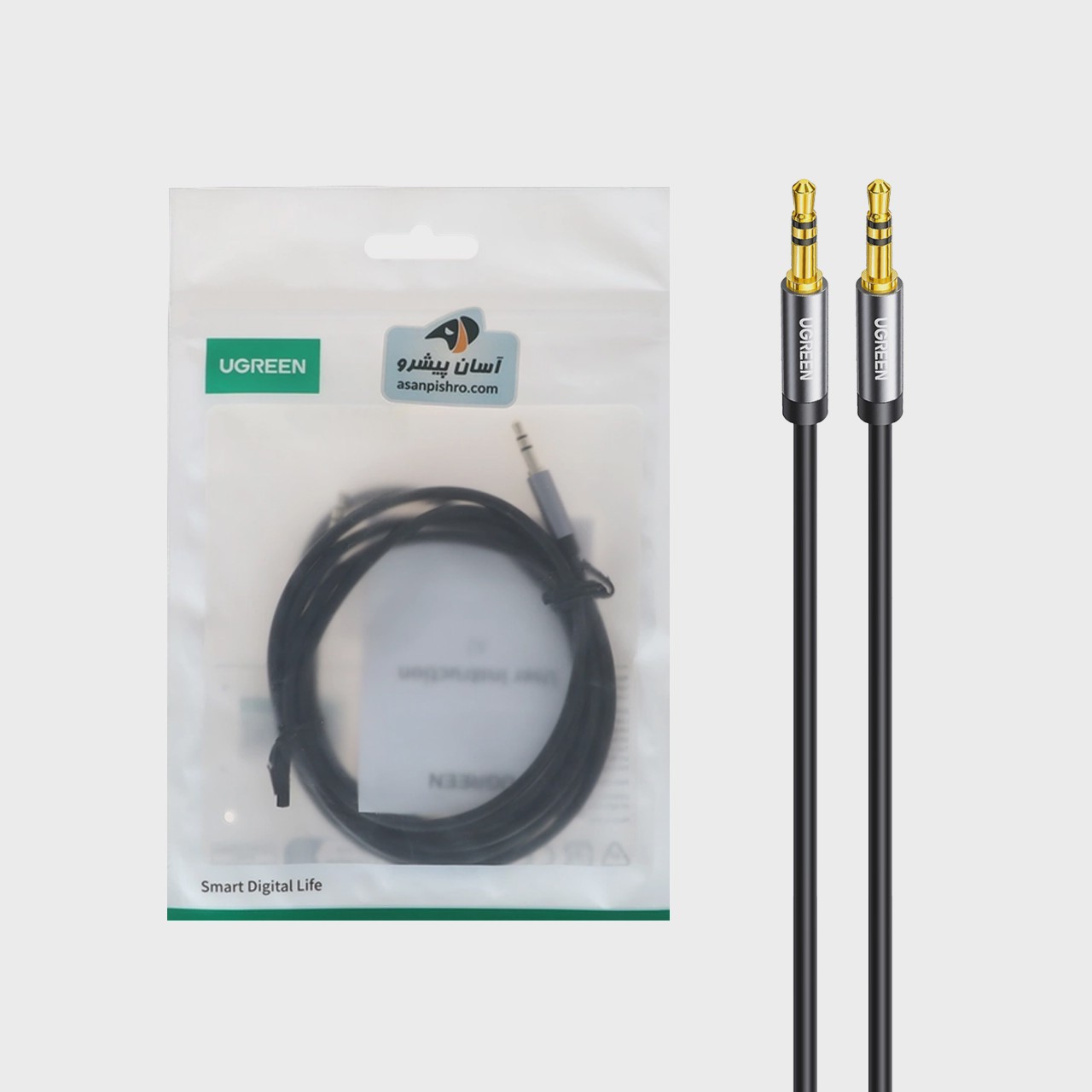 کابل یک و نیم متری UGREEN Aux مدل 10734 - مشکی(10734) آوانور - پس کرایهجدید