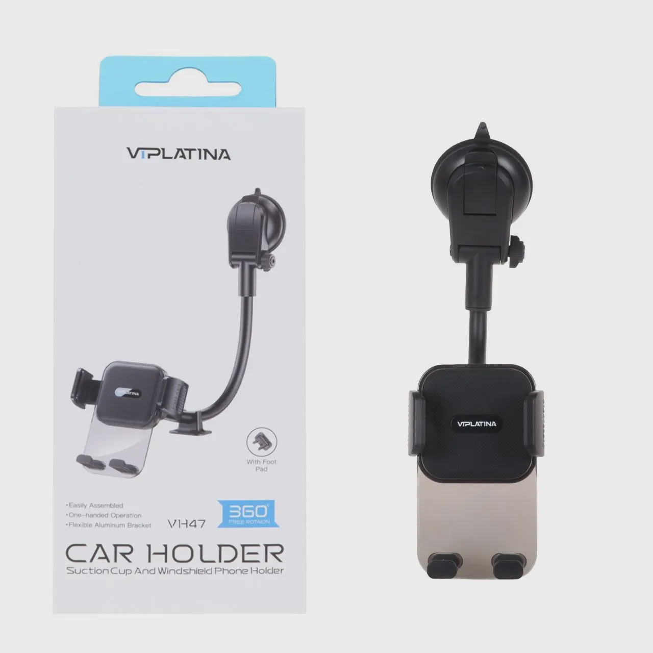 هولدر گوشی موبایل پایه دار VIPLATINA مدل VH47 - مشکی آوانور - پس کرایهجدید