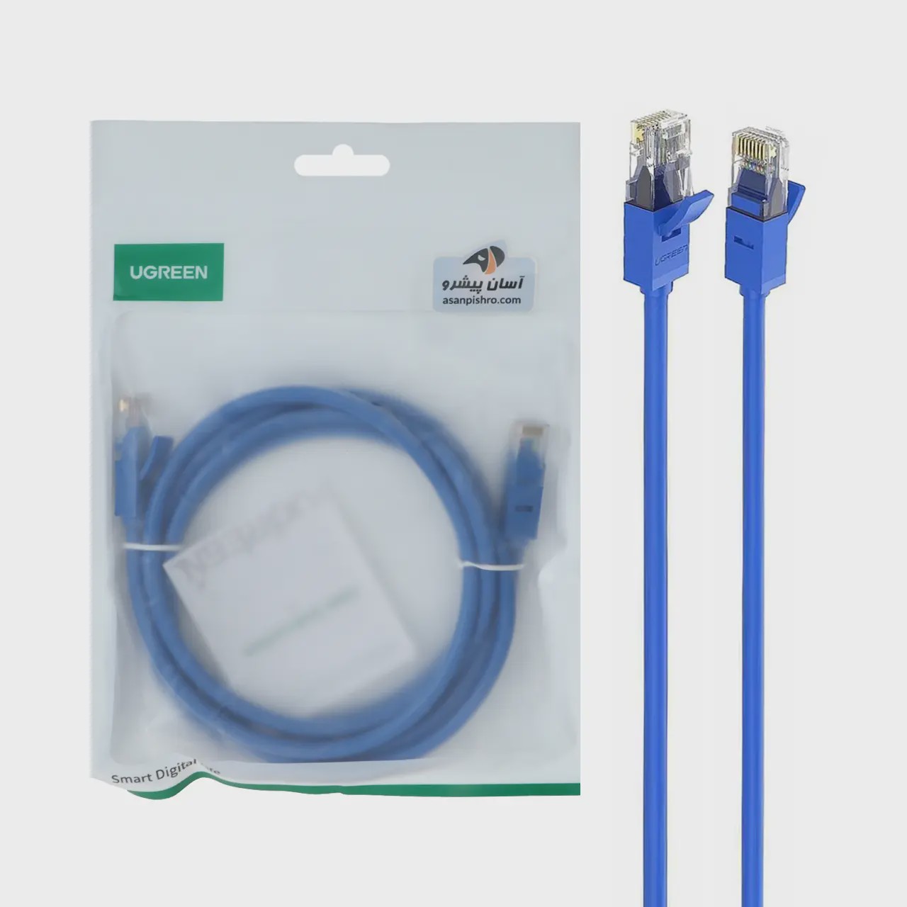 کابل شبکه 2 متری UGREEN CAT6 مدل NW101 - آبی(11202) آوانور - پس کرایهجدید