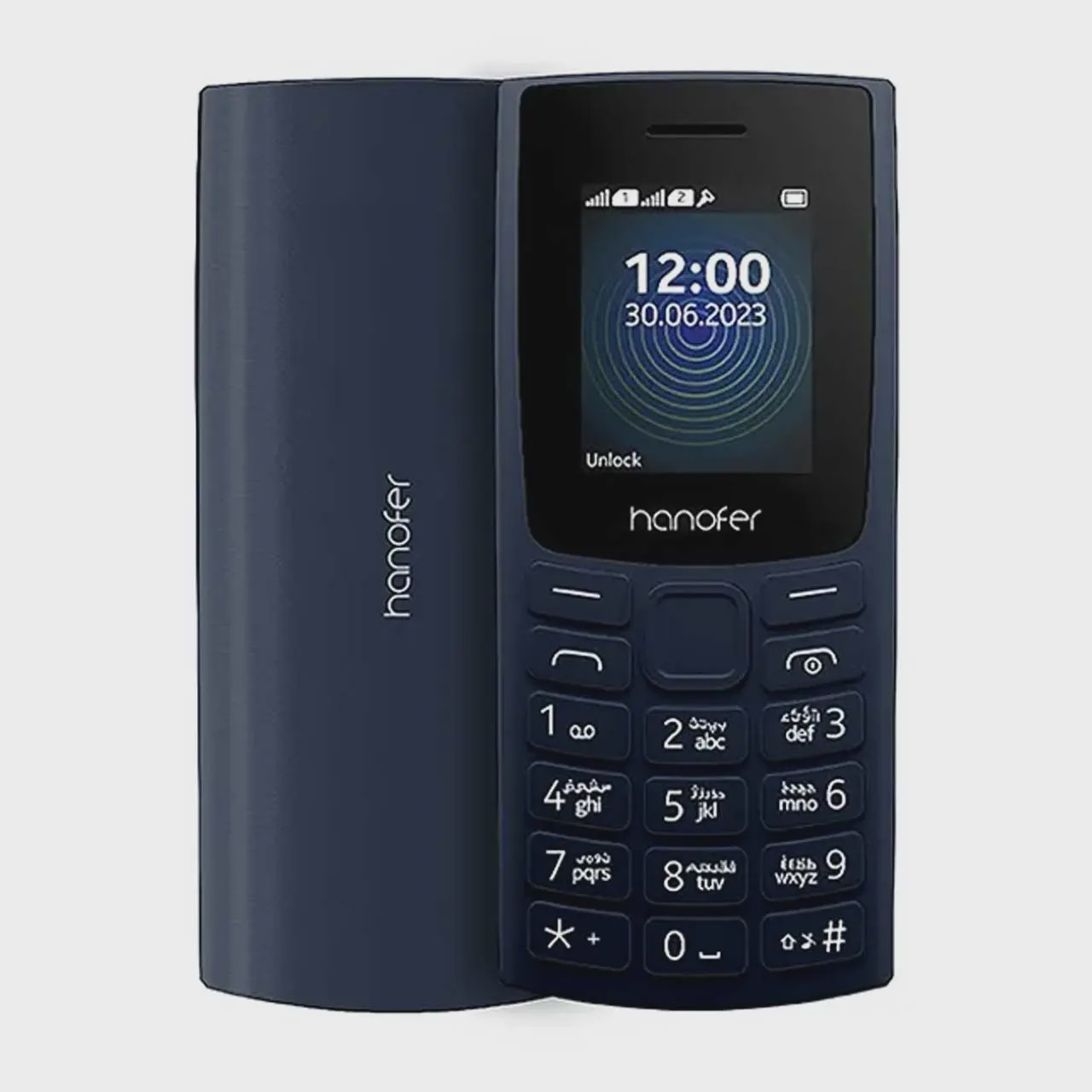 گوشی موبایل Hanofer مدل 106 2023 ظرفیت 32 مگابایت - سرمه ای (سه ماه تعویض) آوانور - پس کرایهجدید