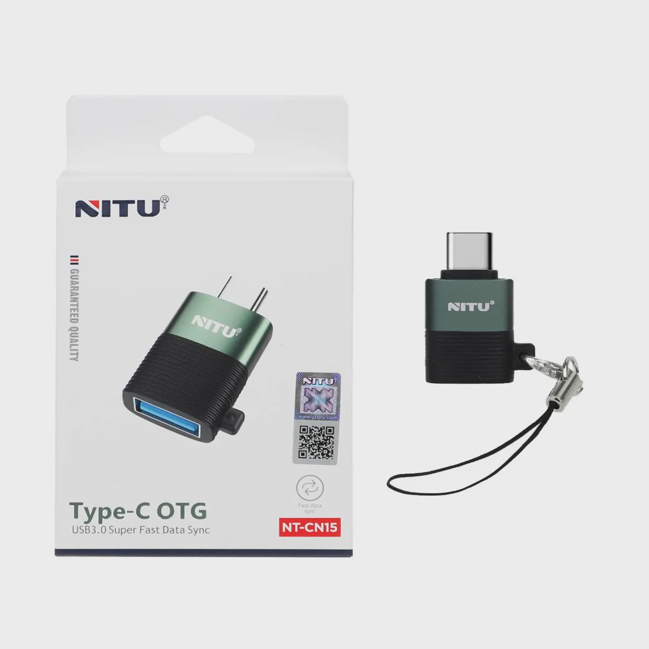 تبدیل NITU OTG Type-C مدل CN15 - مشکی سبز آوانور - پس کرایه
