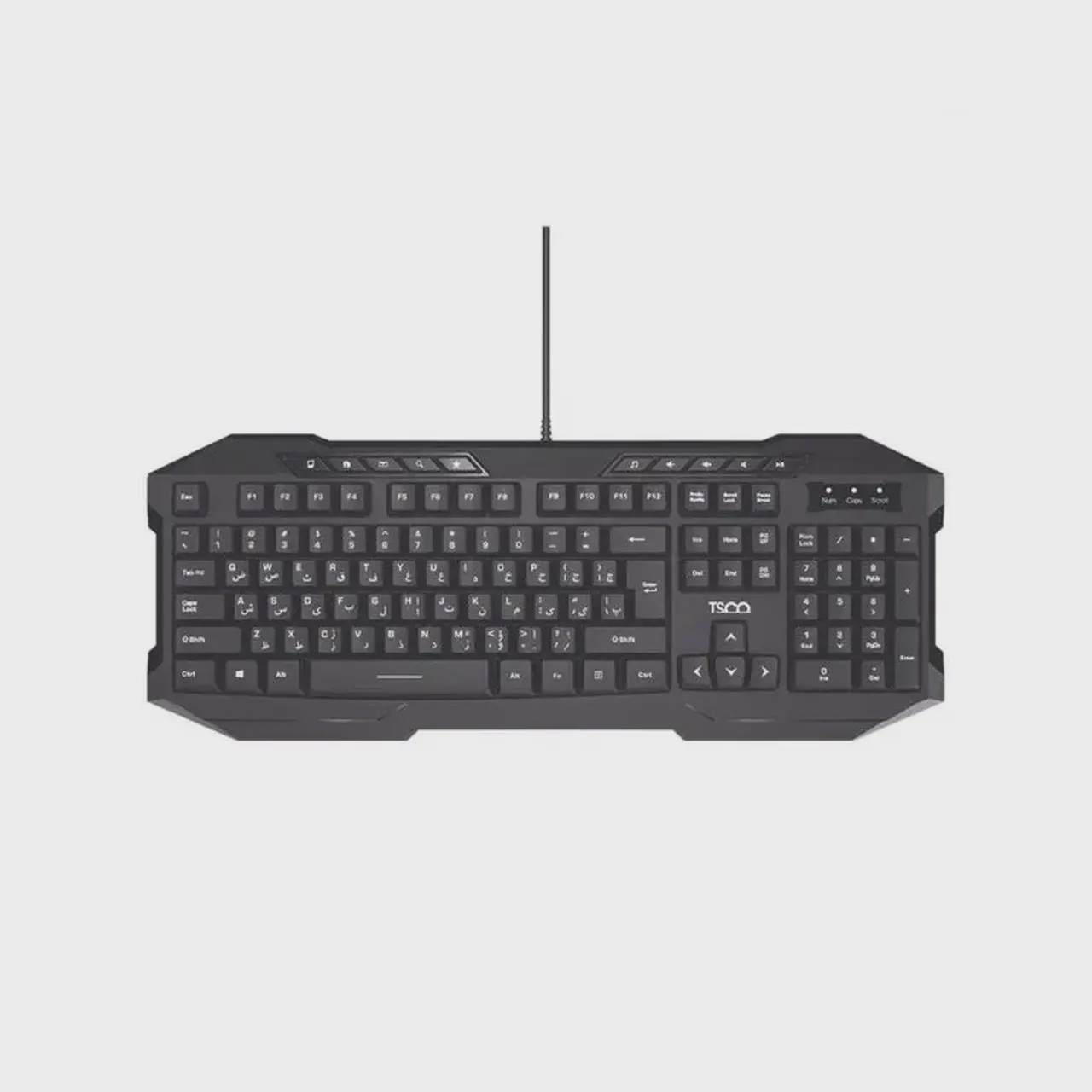 کیبورد باسیم TSCO مدل TK 8042 - مشکی آوانور - پس کرایهجدید