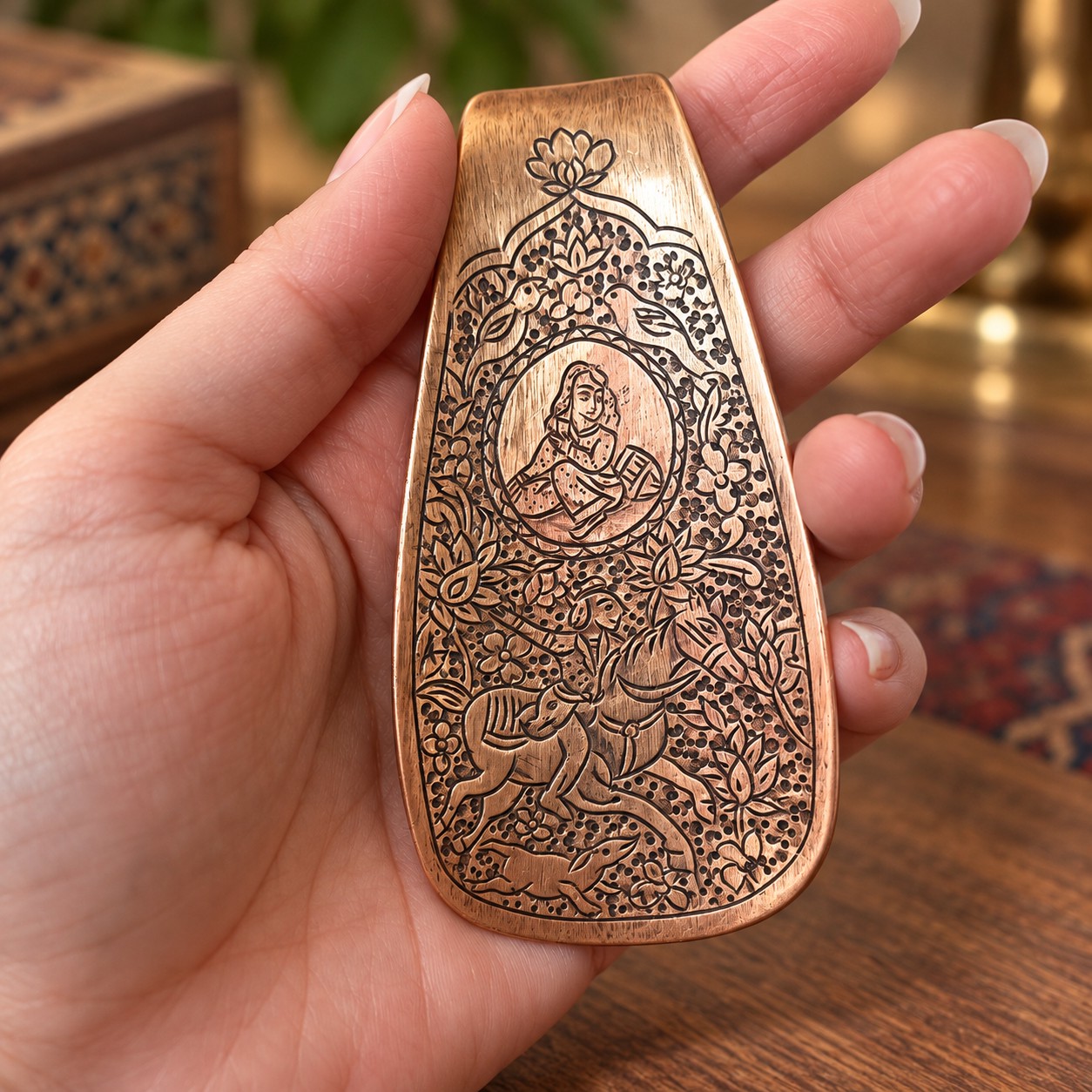 پاشنه کش برنجی طرح قاجارجدید