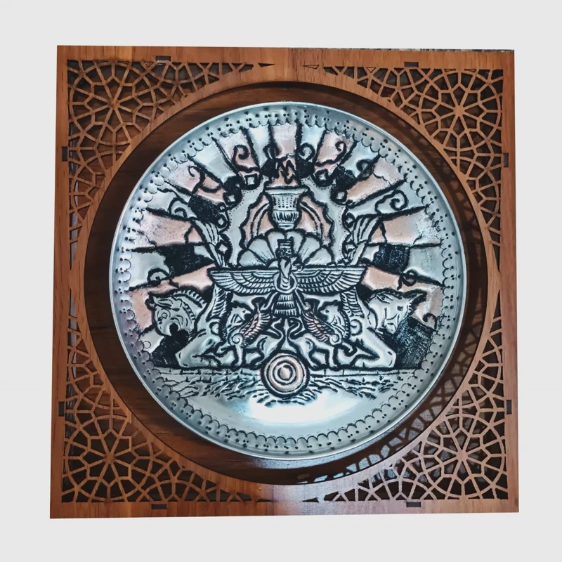 دیوارکوب قلمزنی مس طرح هخامنشی