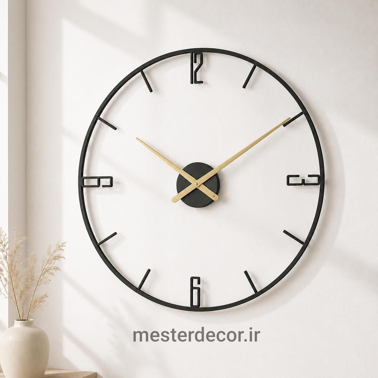 ساعت دیواری لیزری فلزی مینیمال خاص H399جدید