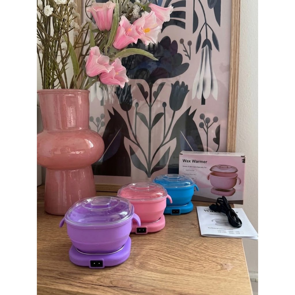 دستگاه ذوب وکس سیلیکونی تاشو Wax Warmer اورجینال موم گرم کن 400 میلی لیتری 100 وات صفحه نچشب