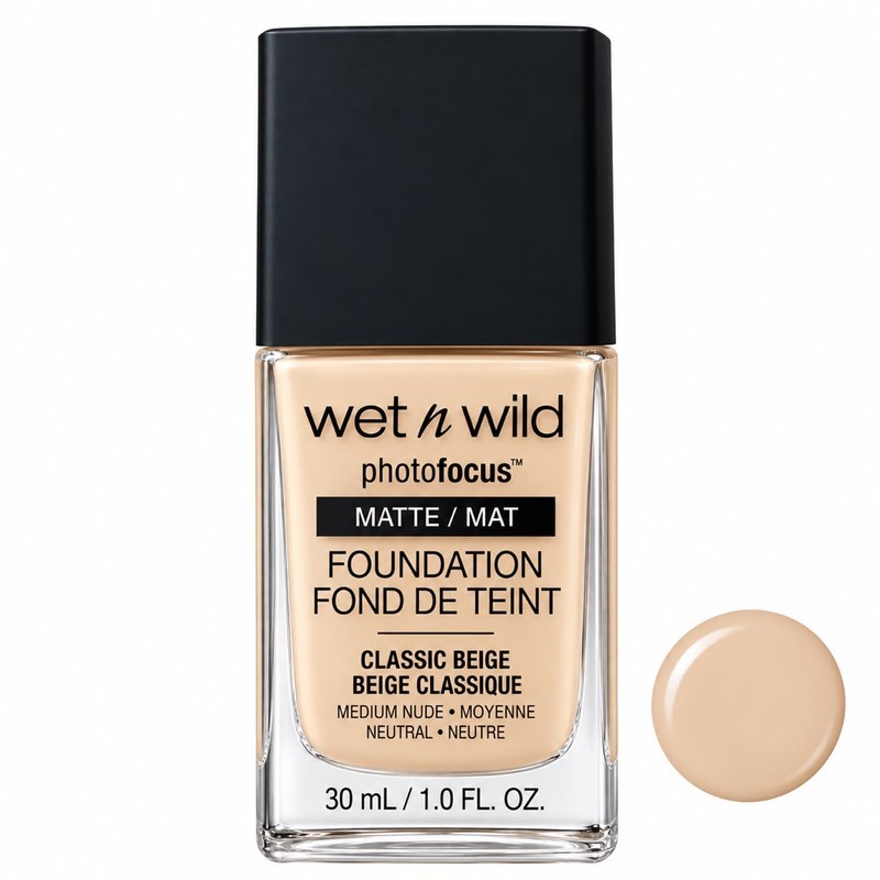 کرم پودر مایع مات 15 Spf وت ان وایلد مدل Classic Beige مناسب برای پوست خشک و نرمال حجم 30 میلی لیتر