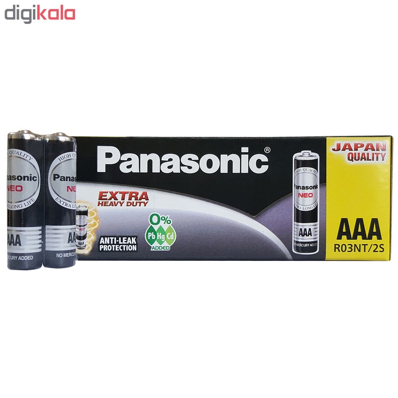 باتری نیم قلمی پاناسونیک مدل extra heavy duty بسته 60 عددیجدید