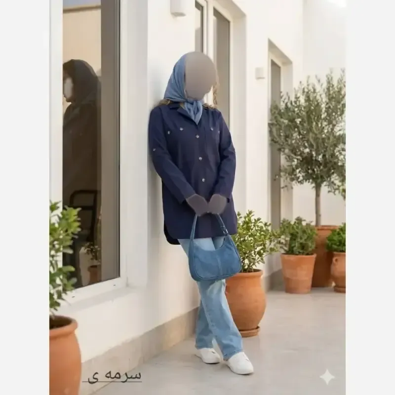 مانتو لینن مدل آریسا دو سایزی قد 82جدید