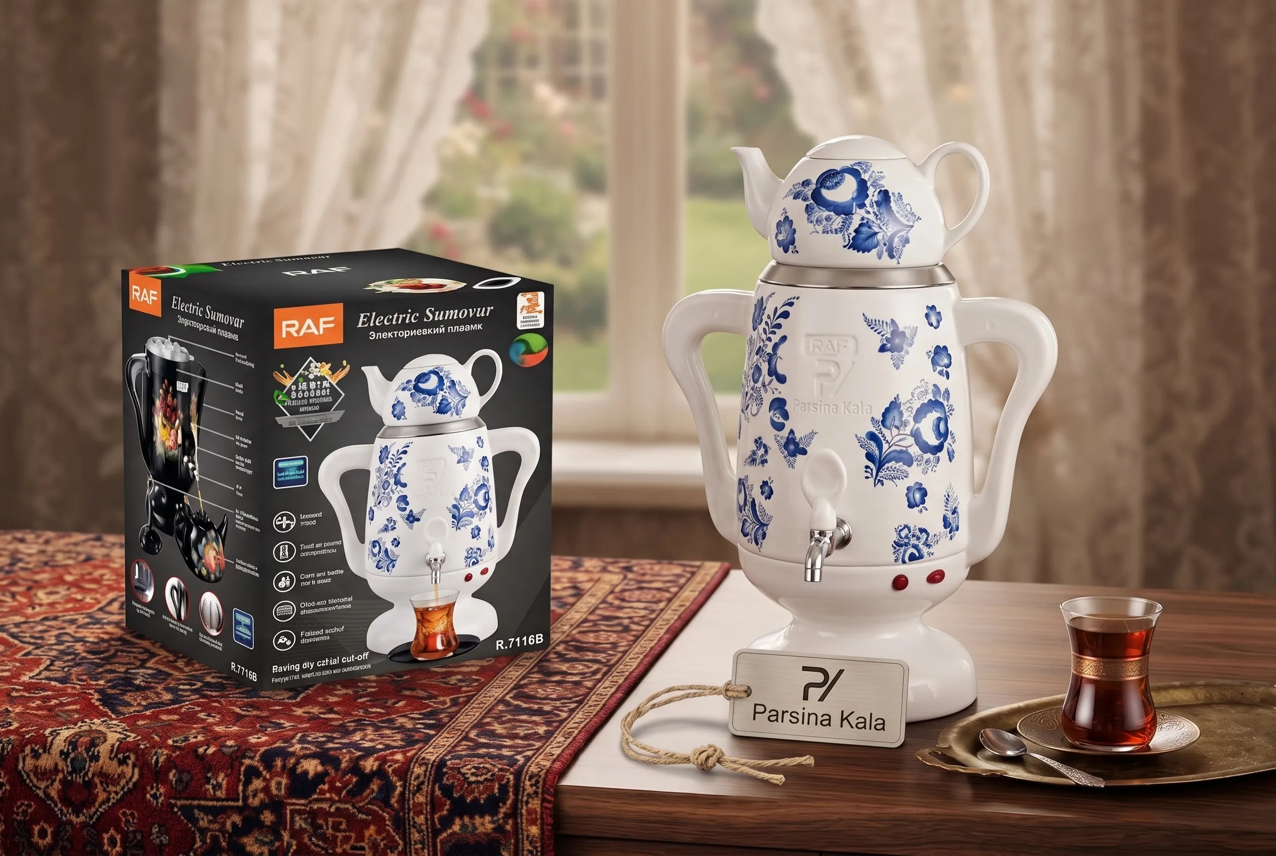 سماور برقی راف مدل R-7718R بدون قوری اورجینالجدید